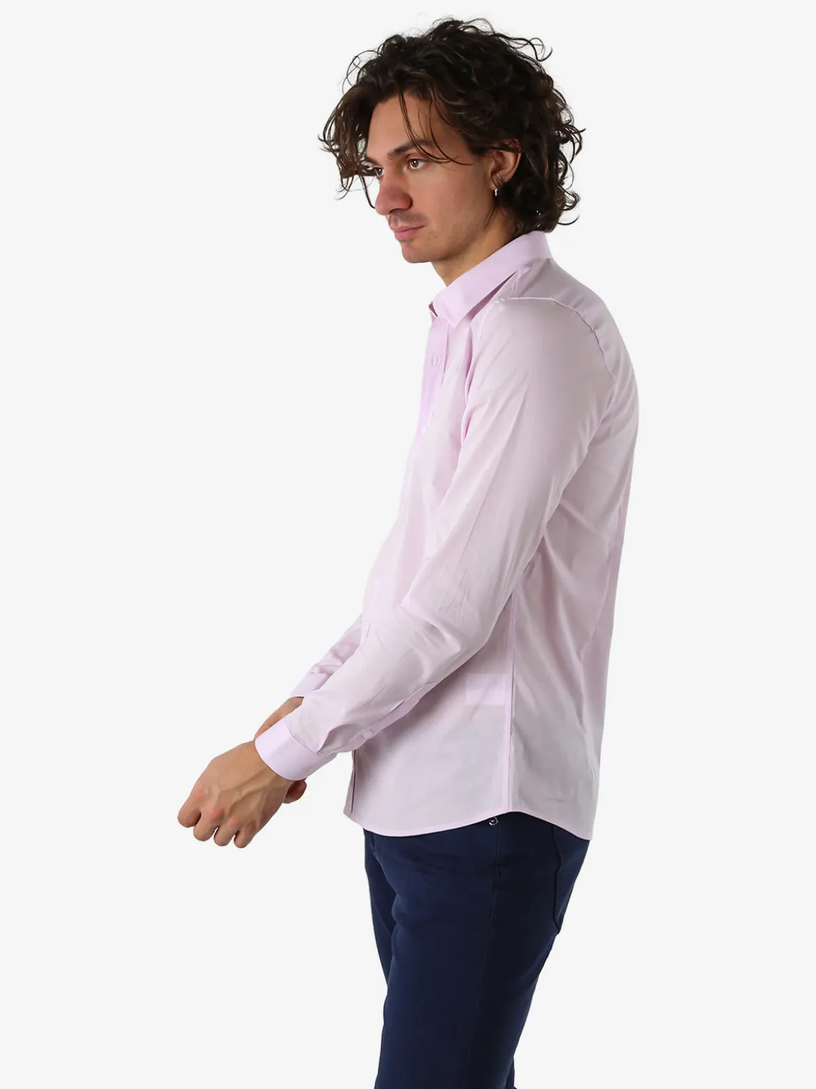 Enos Jeans Camicia da uomo slim fit a maniche lunghe