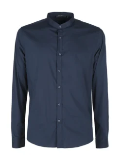 Enos Jeans Camicia uomo slim fit con colletto alla coreana