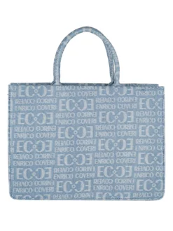 Enrico Coveri Borsa donna in jeans con doppi manici