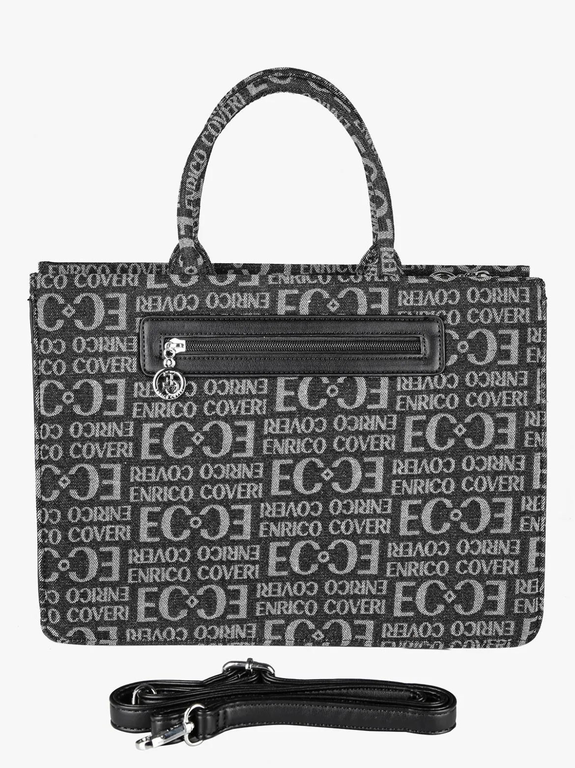 Enrico Coveri Borsa donna in jeans con doppi manici