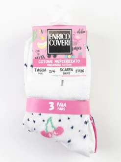 Enrico Coveri Calza corta da bambina. Confezione da 3 paia