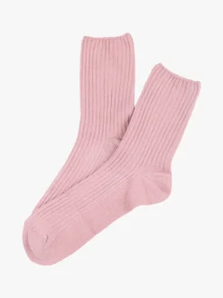 Enrico Coveri Calza corta da donna a costine - rosa
