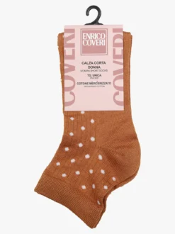 Enrico Coveri Calze corte da donna a pois - cammello