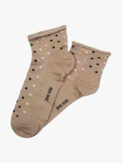 Enrico Coveri Calze corte da donna a pois - cammello