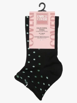 Enrico Coveri Calze corte da donna a pois - nero
