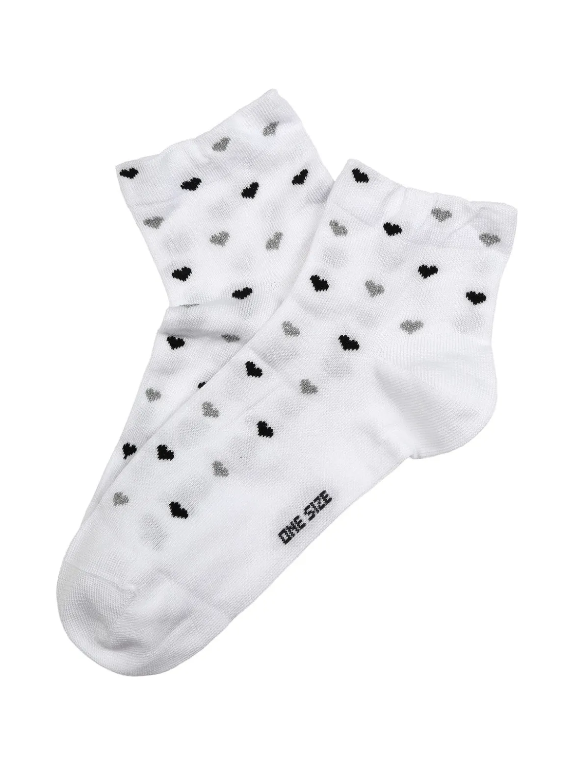 Enrico Coveri Calze corte da donna con cuori - bianco