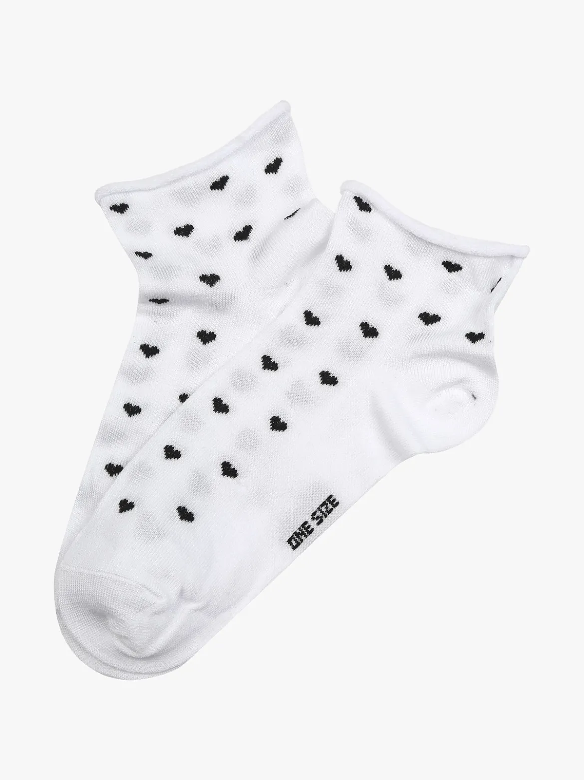 Enrico Coveri Calze corte da donna con cuori - bianco