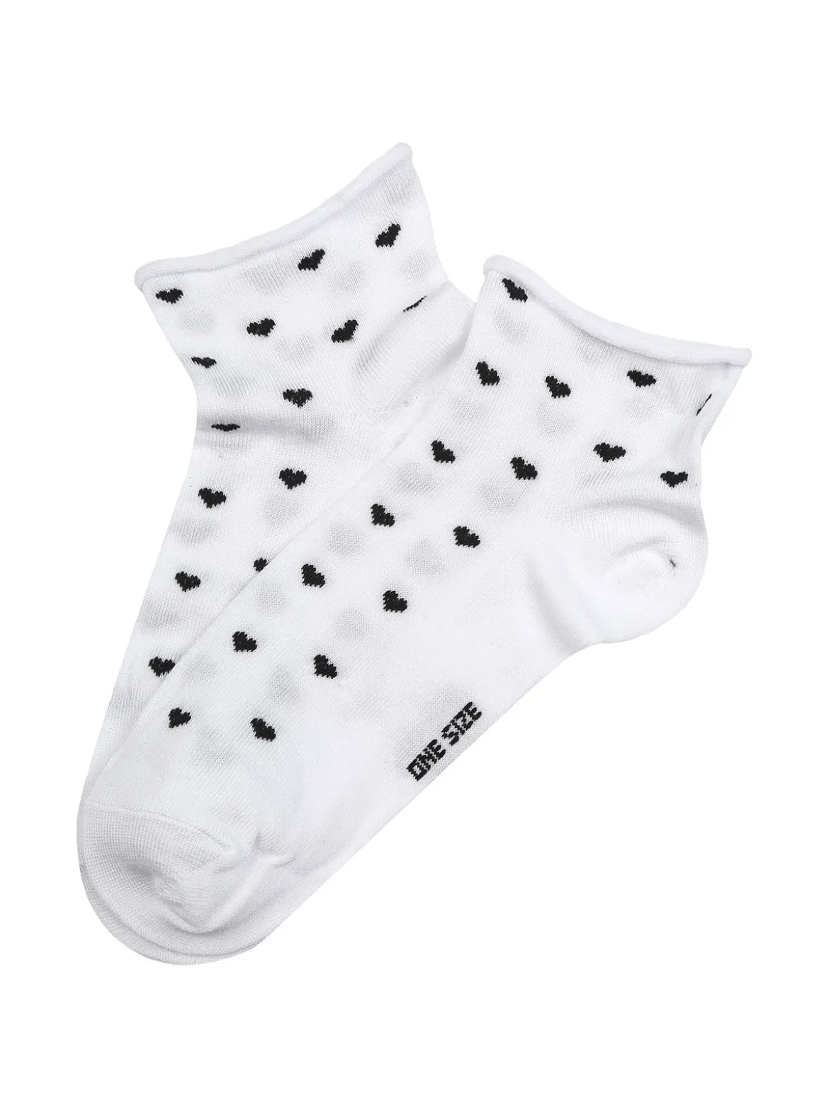 Enrico Coveri Calze corte da donna con cuori - bianco