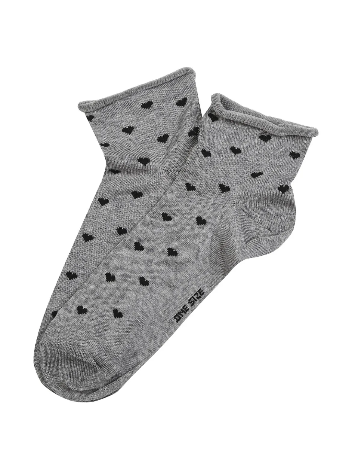 Enrico Coveri Calze corte da donna con cuori - grigio