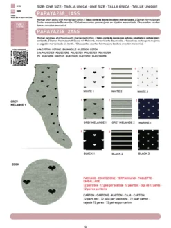 Enrico Coveri Calze corte da donna con cuori - grigio