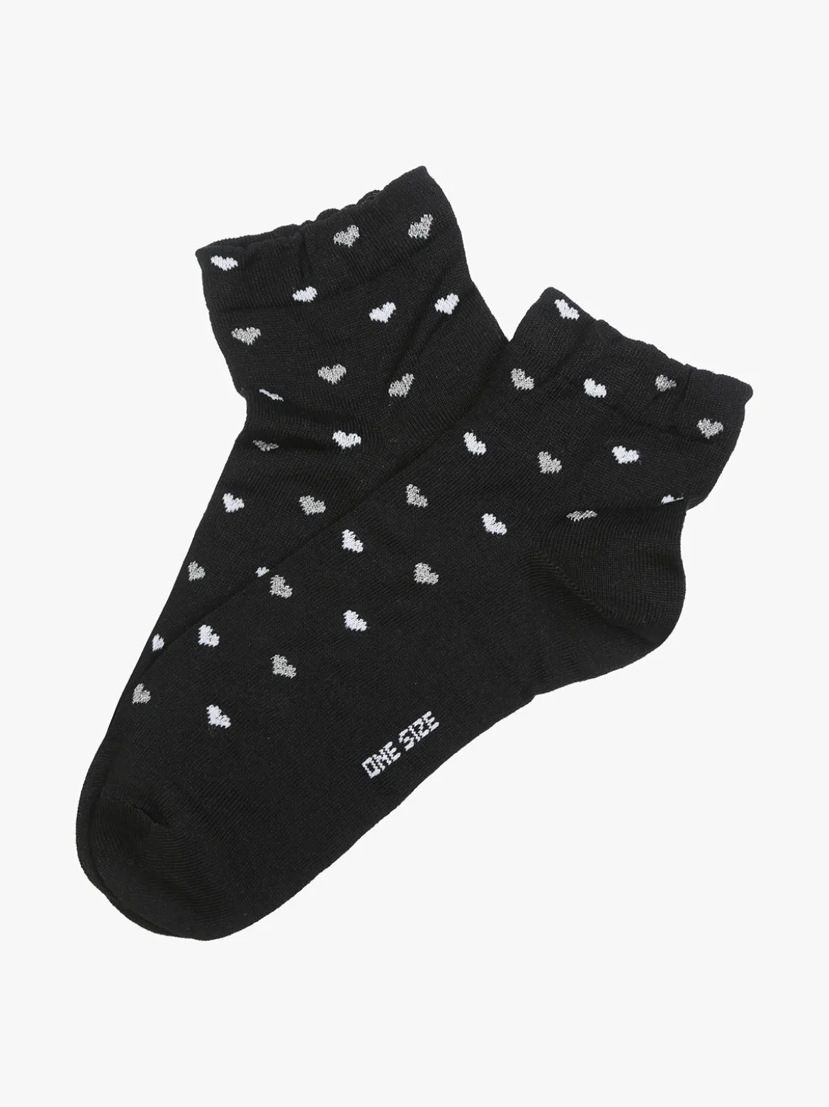 Enrico Coveri Calze corte da donna con cuori - nero
