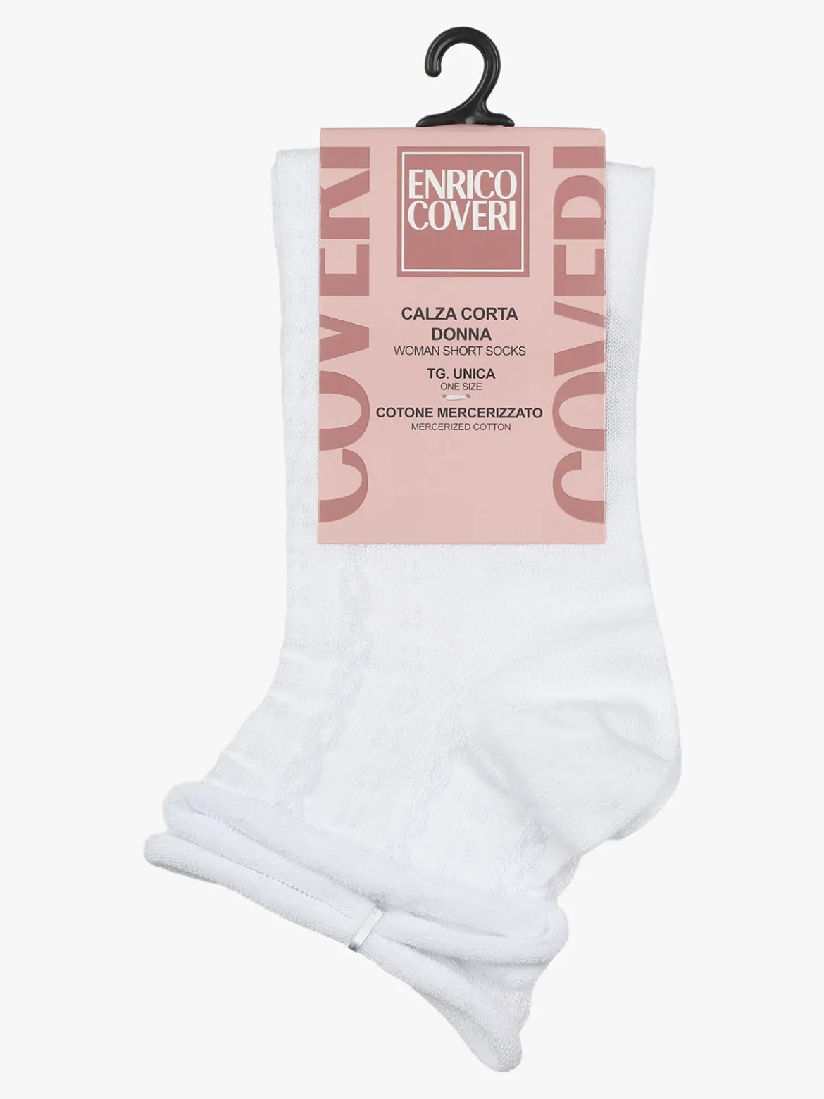 Enrico Coveri Calze corte da donna con ricami - bianco