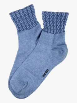 Enrico Coveri Calze corte da donna in caldo cotone - azzurro