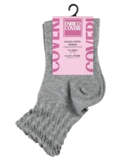 Enrico Coveri Calze corte da donna in caldo cotone - grigio