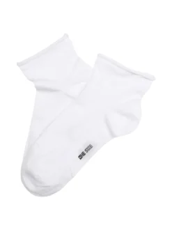 Enrico Coveri Calze corte da donna in cotone mercerizzato - bianco