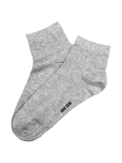 Enrico Coveri Calze corte da donna in cotone mercerizzato - grigio chiaro