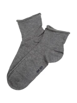Enrico Coveri Calze corte da donna in cotone mercerizzato - grigio