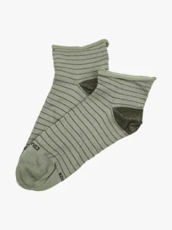 Enrico Coveri Calze corte da donna in cotone mercerizzato - militare