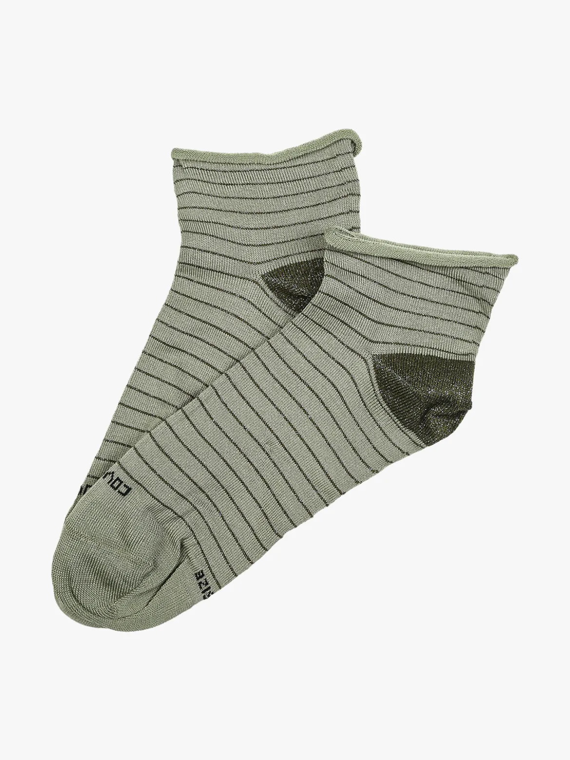 Enrico Coveri Calze corte da donna in cotone mercerizzato - militare