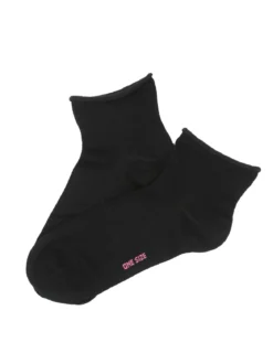Enrico Coveri Calze corte da donna in cotone mercerizzato - nero