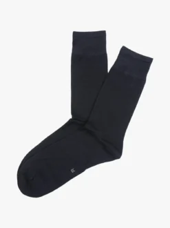 Enrico Coveri Calze corte da uomo in cotone mercerizzato - blu scuro