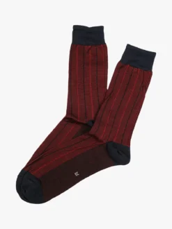 Enrico Coveri Calze corte da uomo in cotone mercerizzato - rosso