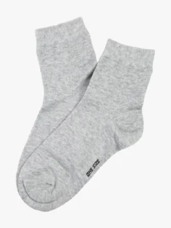Enrico Coveri Calze corte donna in caldo cotone - grigio chiaro