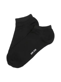 Enrico Coveri Calze corte sneaker da donna in cotone mercerizzato - nero
