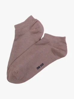 Enrico Coveri Calze corte sneaker da donna in cotone mercerizzato - taupe