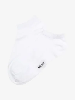 Enrico Coveri Calze corte sneaker da donna in cotone mercerizzato - bianco