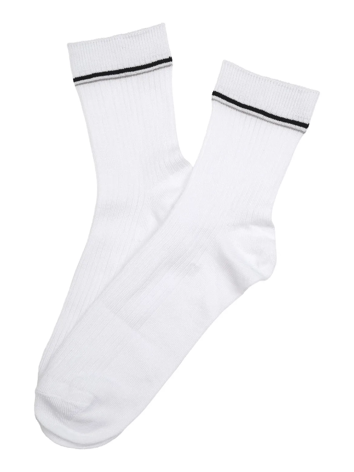 Enrico Coveri Calze donna midi a costine - bianco