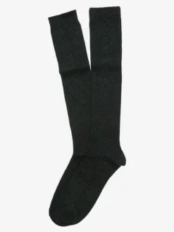 Enrico Coveri Calze lunghe da uomo a costine misto lana - verde
