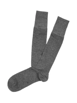 Enrico Coveri Calze lunghe da uomo in cotone mercerizzato - grigio