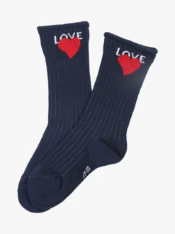 Enrico Coveri Calze midi da bambina in caldo cotone - blu scuro
