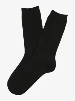 Enrico Coveri Calze midi donna invernali a trama intrecciata - nero