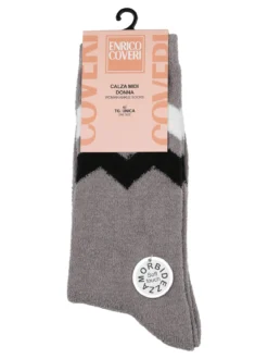 Enrico Coveri Calze midi donna invernali morbide - grigio