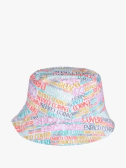 Enrico Coveri Cappello unisex da pescatore con scritte