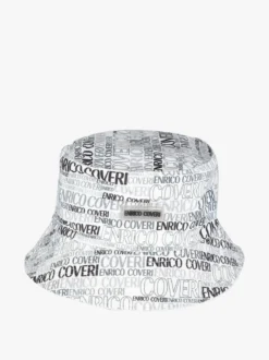 Enrico Coveri Cappello unisex da pescatore con scritte
