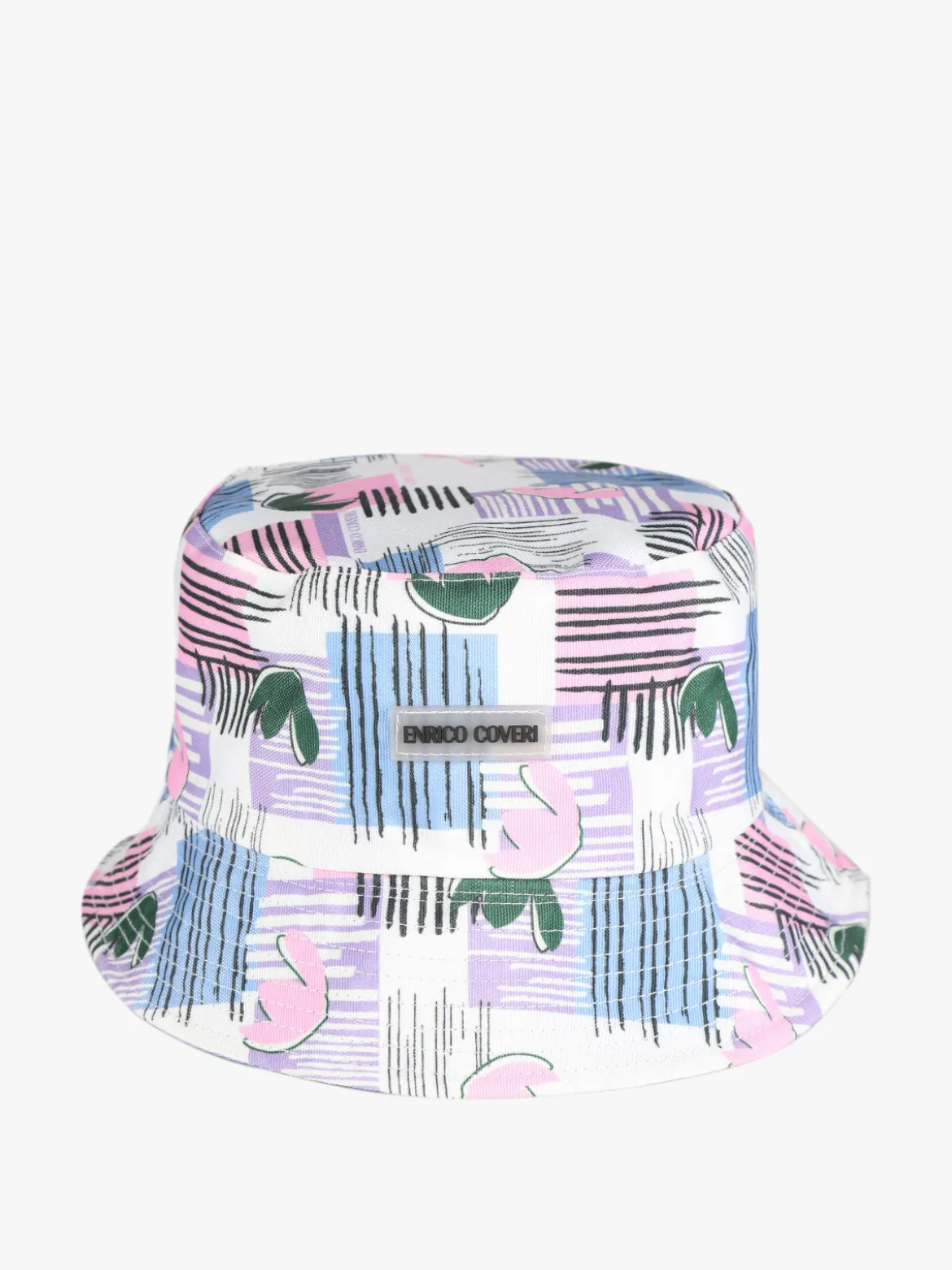 Enrico Coveri Cappello unisex da pescatore con stampe