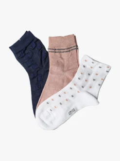 Enrico Coveri Confezione da 3 paia di calze corte da bambina