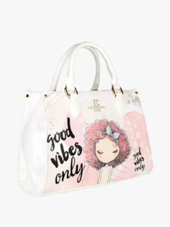 Enrico Coveri Contemporary Borsa frame da donna in ecopelle con stampa disegno - bianco