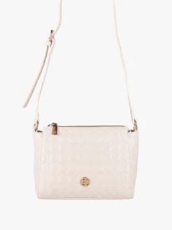 Enrico Coveri Contemporary Borsa mini a tracolla trapuntata - panna