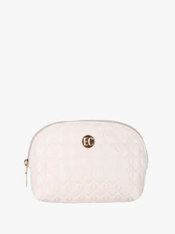 Enrico Coveri Contemporary Pochette donna in ecopelle con zip - panna