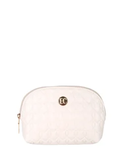 Enrico Coveri Contemporary Pochette donna in ecopelle con zip - panna