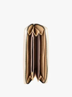 Enrico Coveri Contemporary Portafoglio donna in ecopelle con zip - naturale