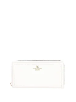 Enrico Coveri Contemporary Portafoglio donna in ecopelle con zip - bianco