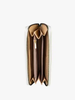 Enrico Coveri Contemporary Portafoglio donna in ecopelle con zip - bianco