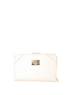 Enrico Coveri Contemporary Portafoglio donna mini in ecopelle - panna