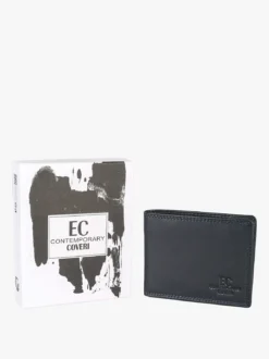 Enrico Coveri Contemporary Portafoglio in pelle mini da uomo - blu scuro