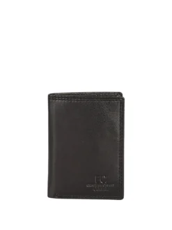 Enrico Coveri Contemporary Portafoglio verticale in pelle da uomo - nero